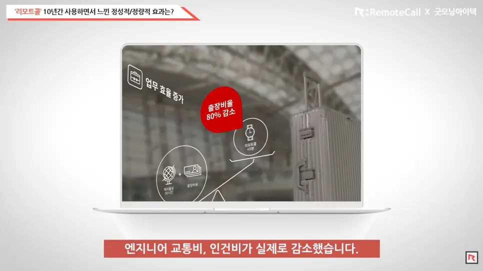 정량적 효과: 엔지니어 교통비, 인건비 감소